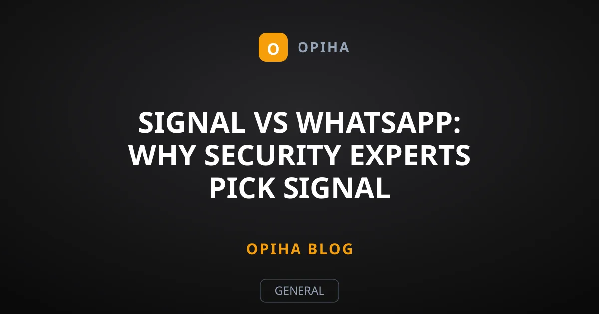 Signal vs WhatsApp: Why Security Experts Pick Signal
